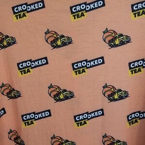 NWOT Crooked Tea Merch Mens 2XL SLIM-FIT Cheeks Polo Shirt Peach Golf $42 MSRP